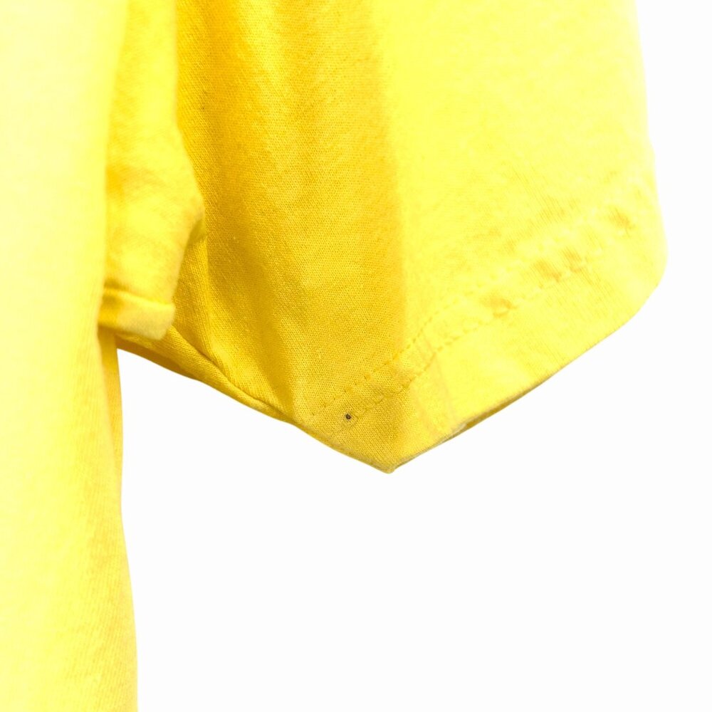 FUNNY VINTAGE HANES YELLOW NOVELTY GRAPHIC DONKEY KISS MY...T-SHIRT - L - Picture 4 of 5